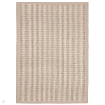 Sisal & Wool Boucle Border Plain Hand-Woven Textured Natural Fibre Chunky Flatweave Beige with Beige Border Rug-Origins-Rug Love - The Most Loved Rug Store